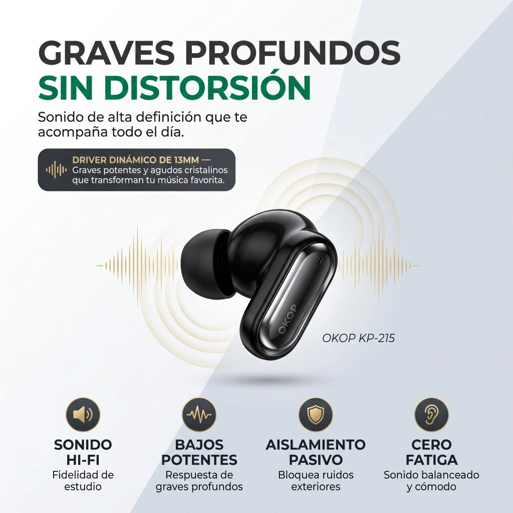 Graves Profundos sin Distorsión - Driver Dinámico 13mm